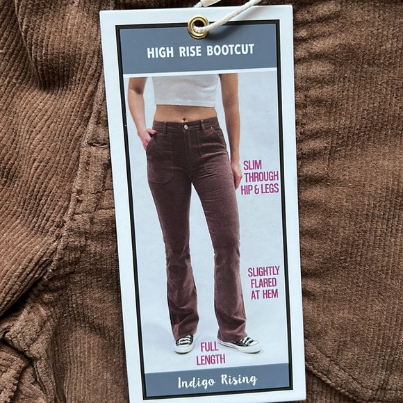 Brand new NWT brown tan 90s style  cords corduroy flare bootcut high waist - Picture 12 of 12